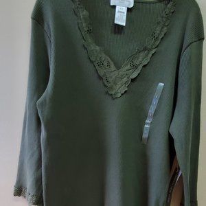 Moss green RIB Knit